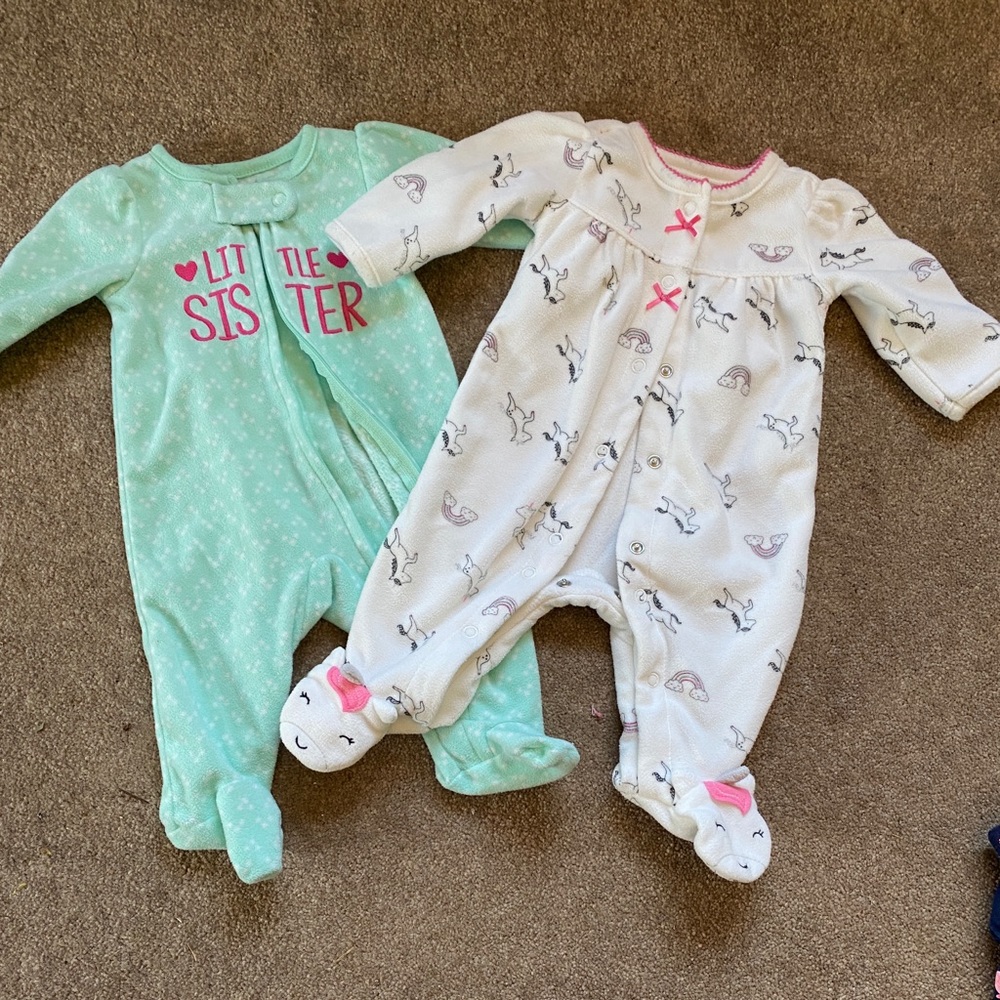 Newborn fleece sleepers